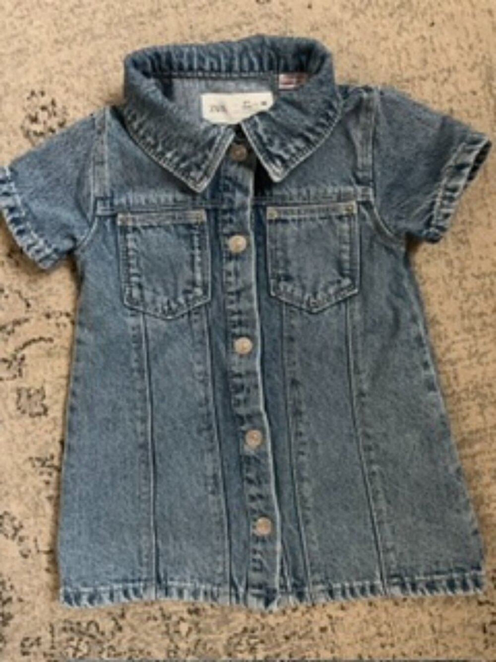🧡3/$15 ZARA Denim Dress Baby Girls 1 1/2 years/18m